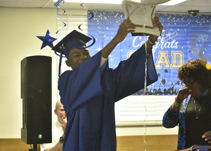 Israel Young proudly boosts his diploma and multiple certificates from Great Lakes CCC CERT School-2